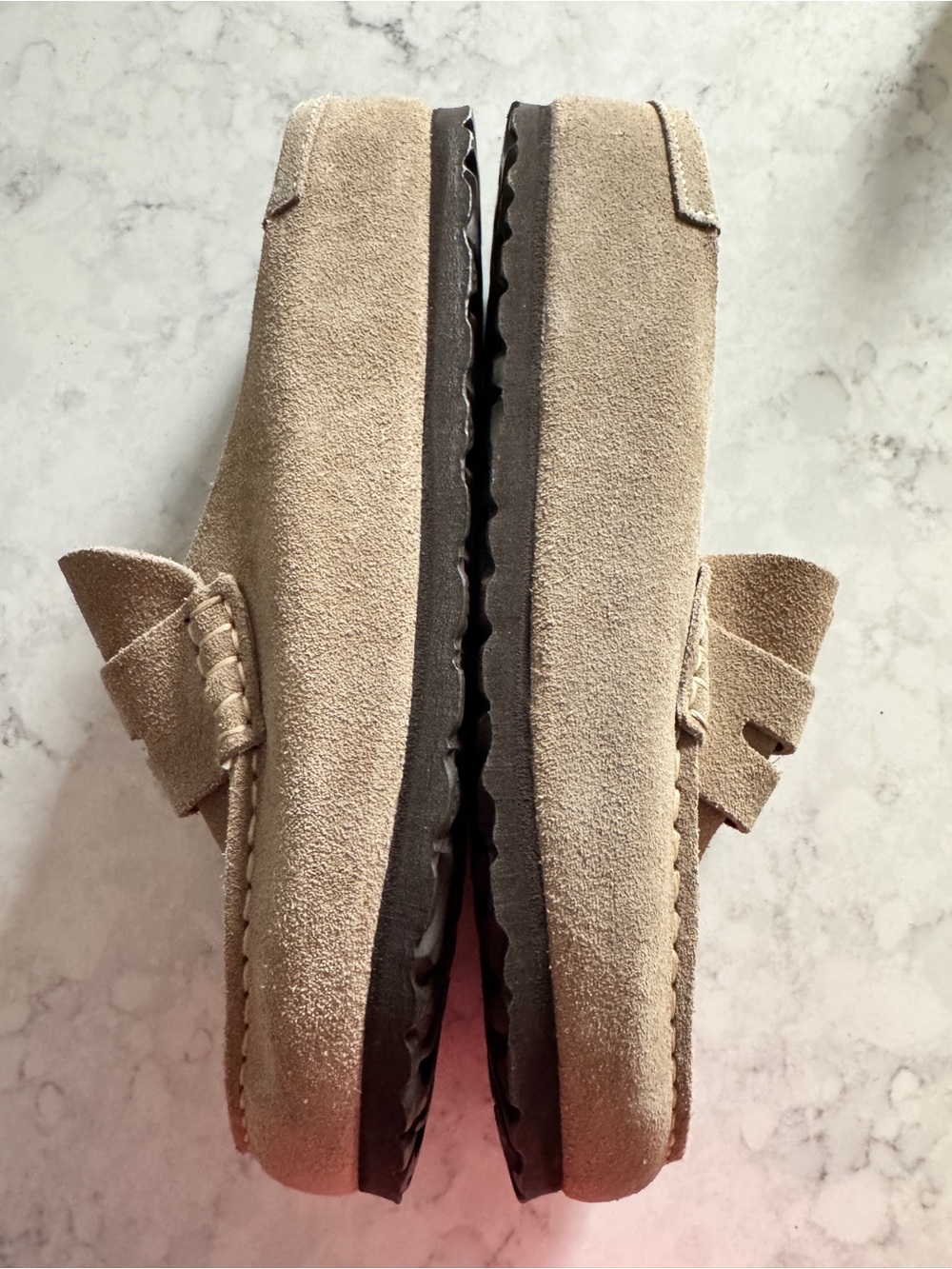 Birkenstock Footprints Taupe Suede Penny Loafers EU 39 - Picture 2 of 9